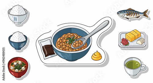 Blue bowl of bean soup.