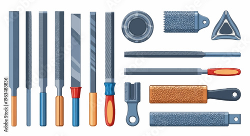 Collection of various chiseling tools.