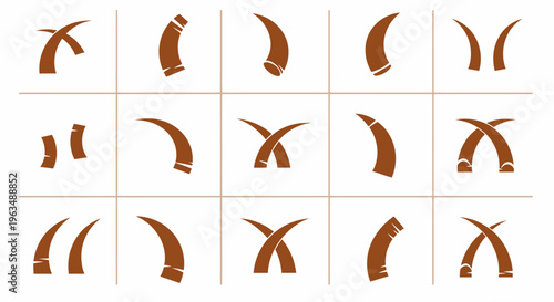 Collection of various iron hooks.