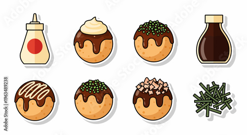 Donuts with chocolate and herbs.