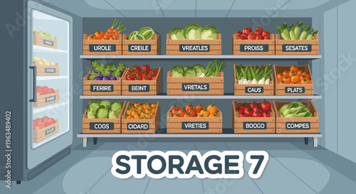 Fresh Vegetables in Wooden Crates.