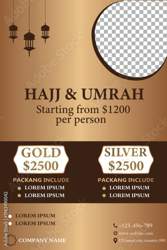 Tour and travel hajj or umrah poster