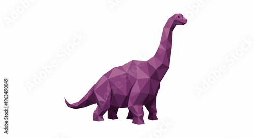 Purple dinosaur toy model creature.