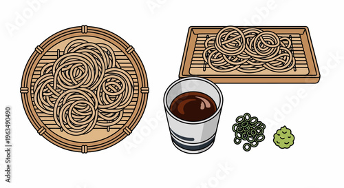 Traditional Japanese Mochi and Green Tea.