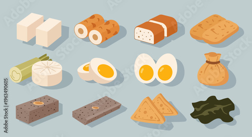 Variety of cheese and food items.