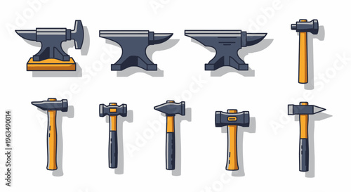 Anvils and hammers for metalworking tools.