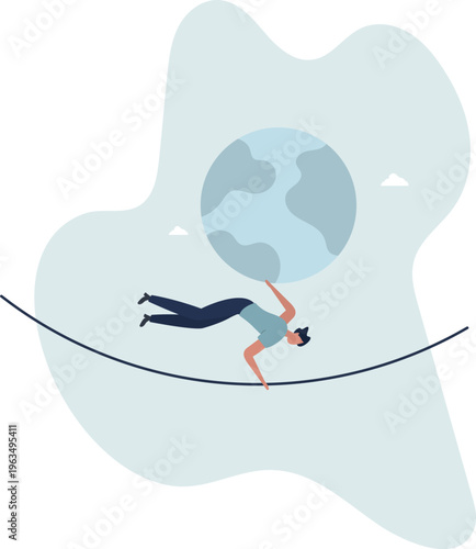 Geopolitical risk, world leader conflict, war and invasion danger causing economic and investment risk, nuclear war tension concept.person's life situation and his activities.