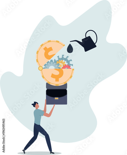 Financial or money liquidity to help economic stimulus, central bank monetary policy to help lubricate economy concept.person's life situation and his activities.