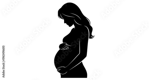 Pregnant woman silhouette