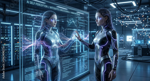 visualization of AI in the form of a human