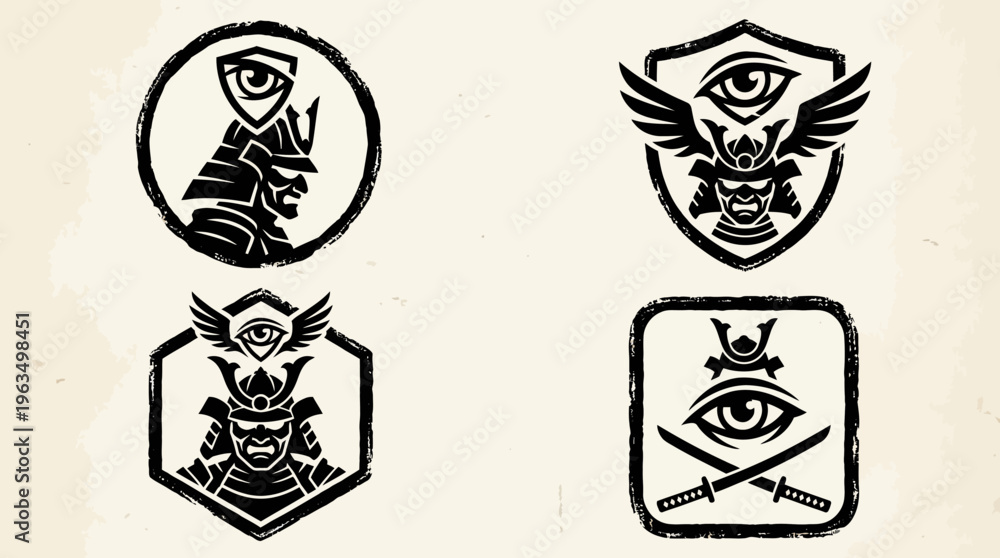 Fototapeta premium Various eye and symbol graphics designs.