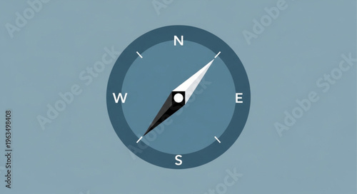 Compass Pointing Southwest - Navigation and Directional Guidance.