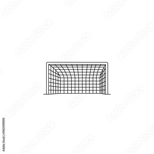 Soccer goal net icon drawing