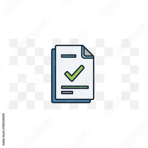 Approved document folder icon vector illustration