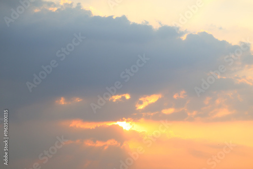 sunset in the sky
