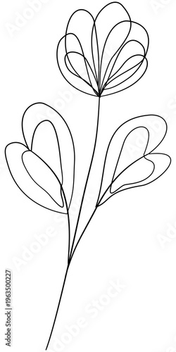 Floral Doodle Clipart for Worksheets Hand Drawn Flowers
