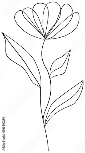 Floral Doodle Clipart for Worksheets Hand Drawn Flowers