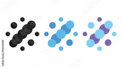 Soap bubbles icon. Foam bubble symbol. Sparkling water vector illustration. Fizzy soda drops sign. Oxygen sphere pictogram. Clean wash suds concept. Blue blowing bubbles icon set.