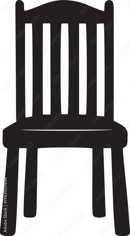 Fototapeta premium Chair silhouette vector – furniture icon set .