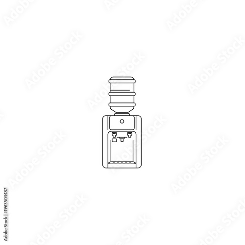 Office water cooler dispenser vector icon