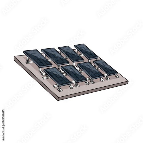 Industrial solar energy farm photovoltaic module array