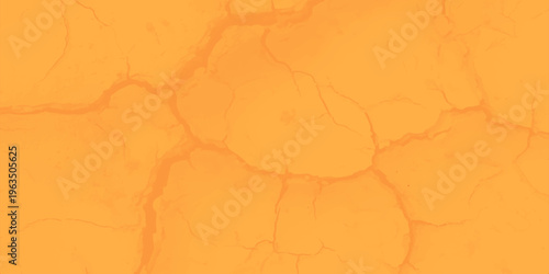 Abstract orange cracked earth texture background, dry soil parched ground surface, vibrant desert clay pattern backdrop