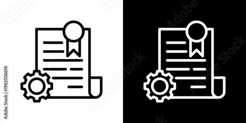 Charter Icon Set Vector Collection Isolated In Black And White