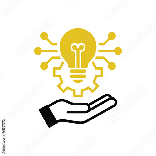 Technology adoption solid icon, black filled vector, digital transformation, innovation, automation, system upgrade and integration concept.