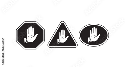 Traffic signs with hand gestures