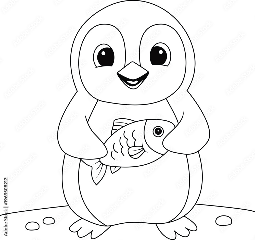 Obraz premium Penguin coloring pages