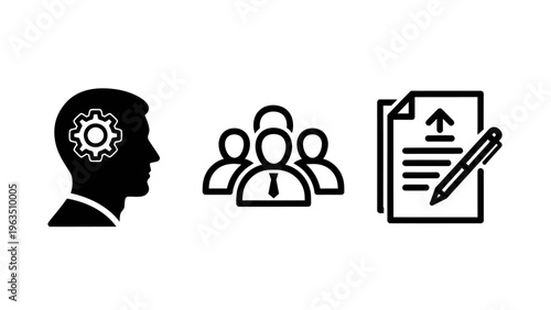 Visualizing innovative thinking, collaborative teamwork, and efficient documentation processes for modern business operations