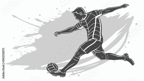 Dynamic silhouette of a long-distance runner in mid-stride against a cloudy sky