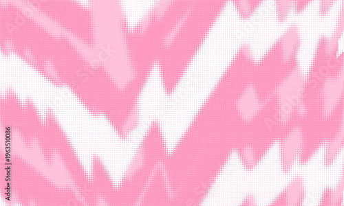 Pink zigzag lightning pattern with halftone dot textures, perfect for retro 80s or 90s aesthetic designs.