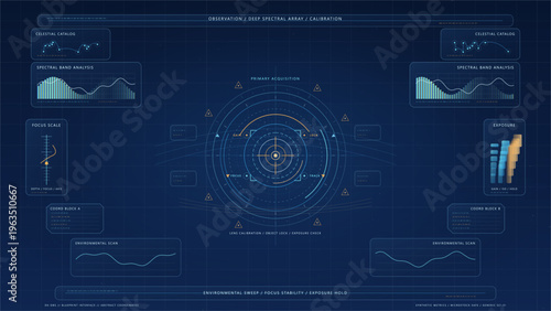 Futuristic user interface for space observation and celestial