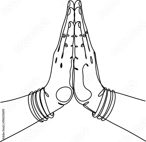 Buddhist Prayer Gesture for Vesak Day Celebration