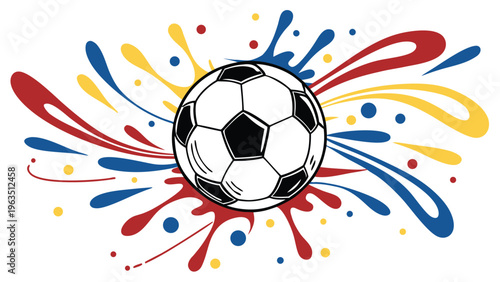Celebrating global unity and diversity through the passion of soccer and vibrant colors