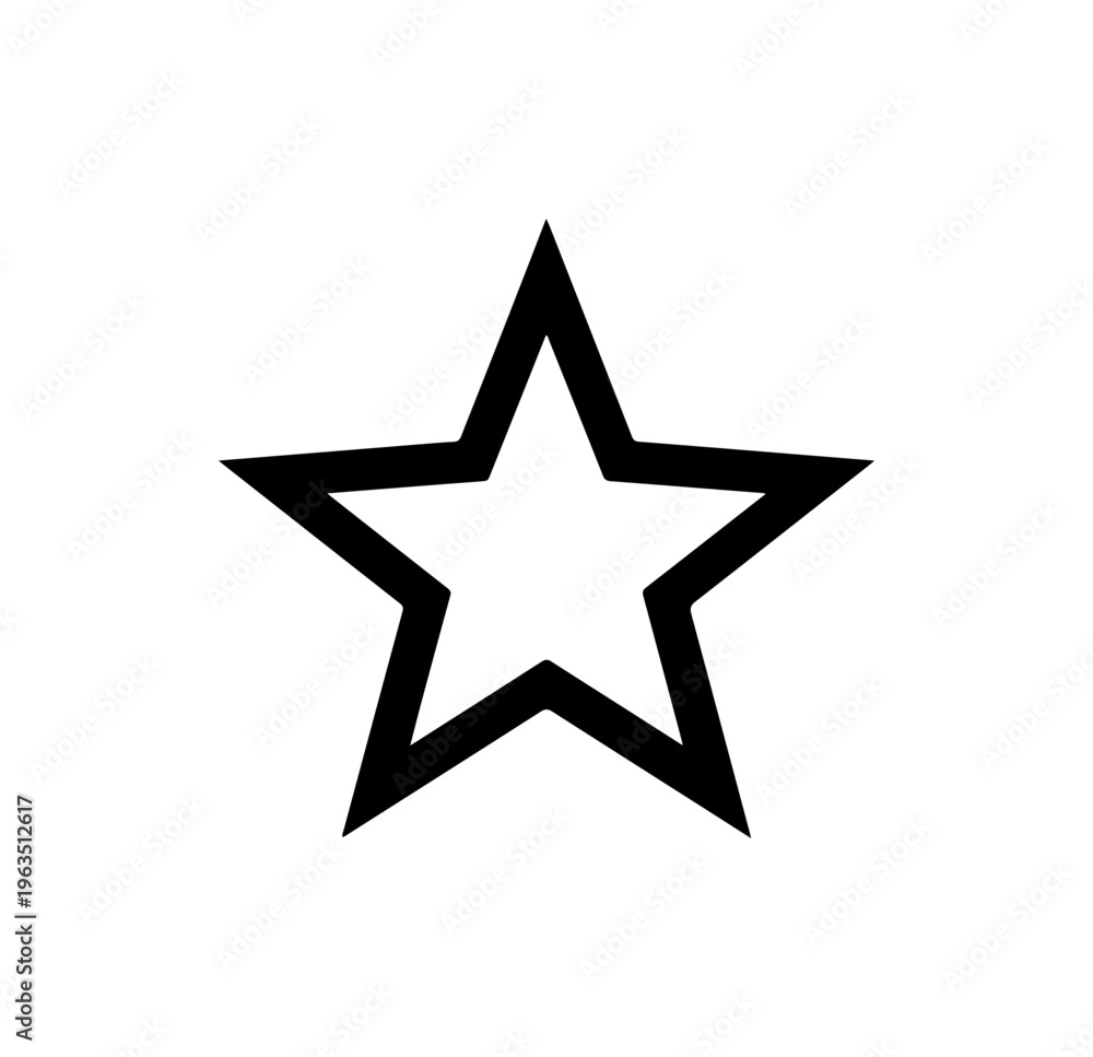 Fototapeta premium Minimalist Black Star Icon - Simple Vector Design