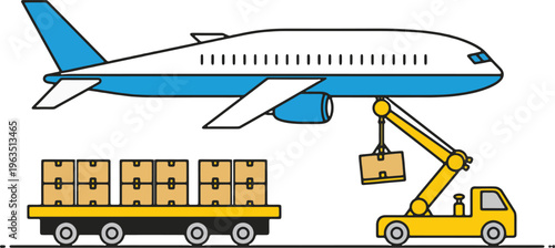 Air cargo loading onto truck.