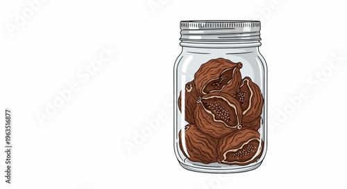 Jar filled with dried figs