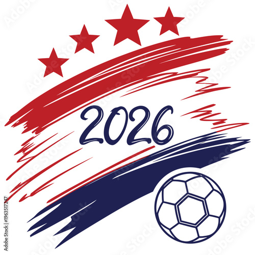 Celebrating the 2026 international football tournament with patriotic colors and symbols