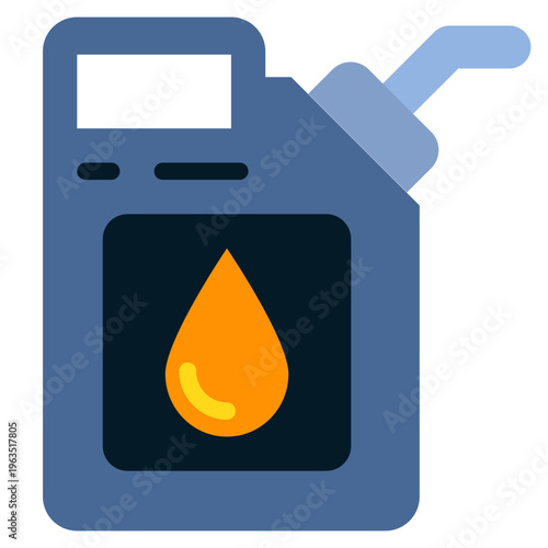 Industrial lubricant canister and engine oil bottle icon