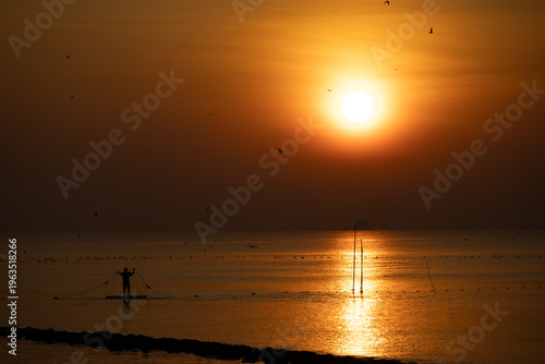 sunset on the beach