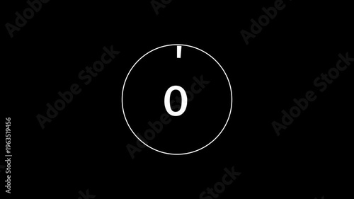 5 second countdown timer animation from 5 seconds to 0 seconds on a background.