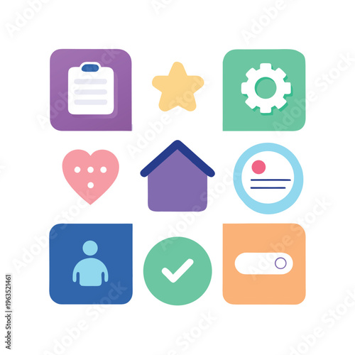 Mobile App User Interface and Personal Preference Settings Illustration
