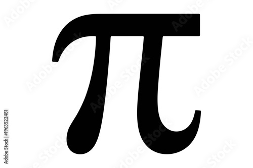 A minimalist vector graphic illustration of the pi mathematical symbol