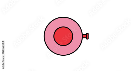 Infant Pacifier with Red Nipple and Pink Shield Isolated Against White Background for Babies and Toddlers Product Presentation and Design Element