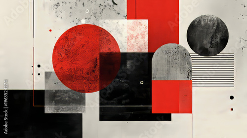 Modern poster design with minimalist geometric lines and abstract shapes in clean contemporary style