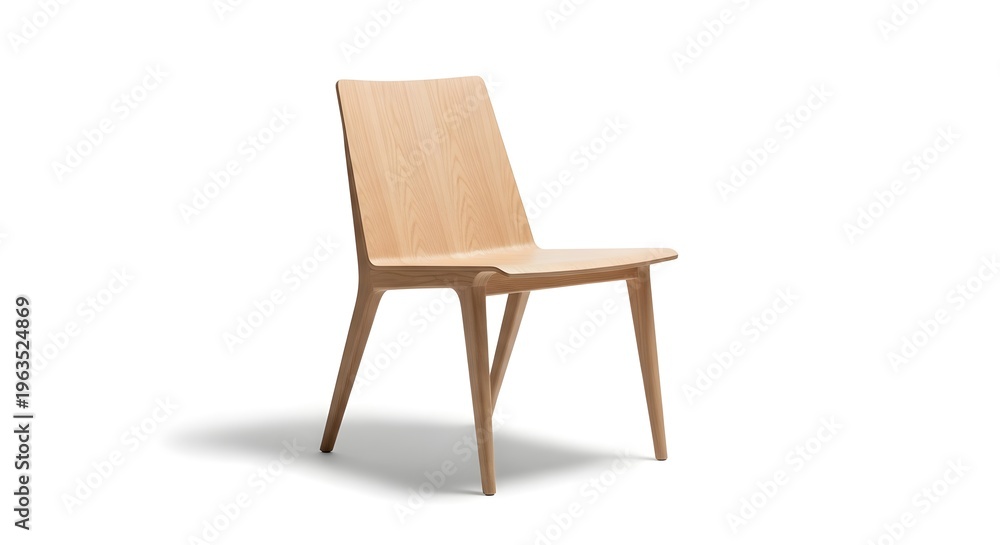 Fototapeta premium wooden chair isolated on white
