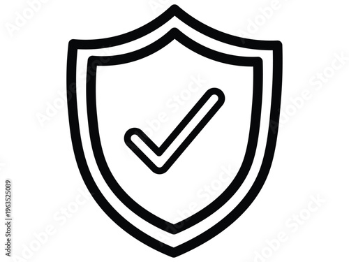 Approved security shield vector graphic illustration