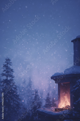 winterthemed seasonal decorations crafted from natural materials create cozy and warm ambiance